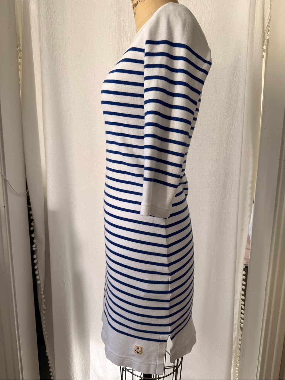 Armor Lux, Tudy Cotton Knit Breton Stripe Dress sz 0 - Picture 7 of 10